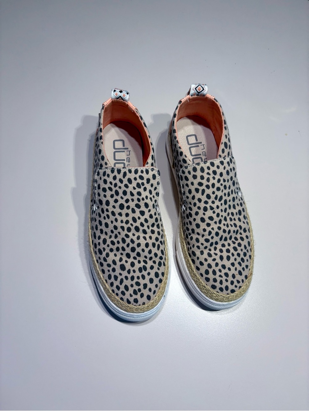 Hey Dude Peyton Cheetah Beige Slip In Sneaker Shoes Women’s